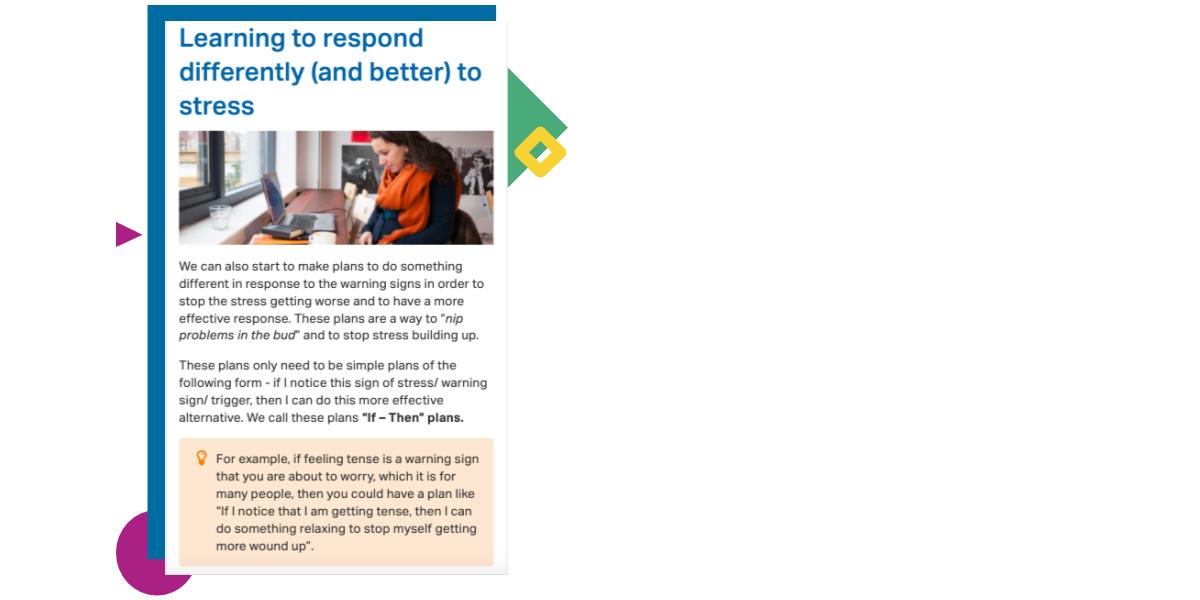 An example of the rumination module content